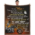 thumbnail image 5 of Eikione Gifts for Husband Boyfriend, to My Man Blanket Husband Gifts from Wife, Unique Birthday Anniversary Valentine for Him Boyfriend Husband Men Throw Blanket 50''x60'', 5 of 7