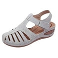 thumbnail image 2 of ClodeEU Woman Summer Fashion Casual Sandals Casual Flat Solid Color Loophole Shoes, 2 of 4