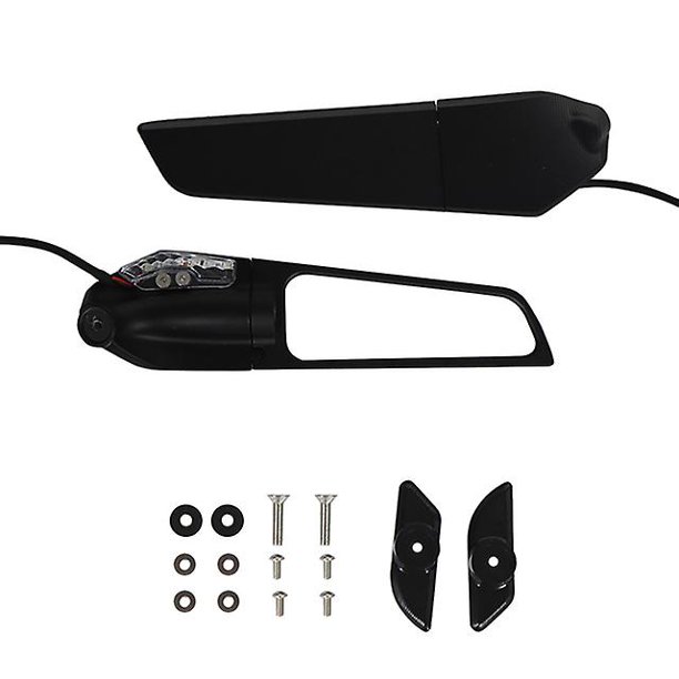 For Ducati Panigale 1299 2015 2016 2017 2018 Rearview Mirrors Wind Wing Adjustable Rotating Side Mirror Winglet zhangyuxiang LED