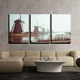 thumbnail image 2 of wall26 - 3 Piece Canvas Wall Art - Traditional Dutch Windmills in Winter at Kinderdijk, Netherlands - Modern Home Art Stretched and Framed Ready to Hang - 16"x24"x3 Panels, 2 of 3