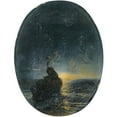 thumbnail image 2 of Théodore Gudin 20x24 Black Ornate Framed Double Matted Museum Art Print Titled: The Castaway, 2 of 5