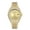 gold, variant on Round Rhinestone Quartz Watch Alloy Pointer Case Stainless Steels Strap Waterproof Wristwatch Elegant Daily Accessory For Men