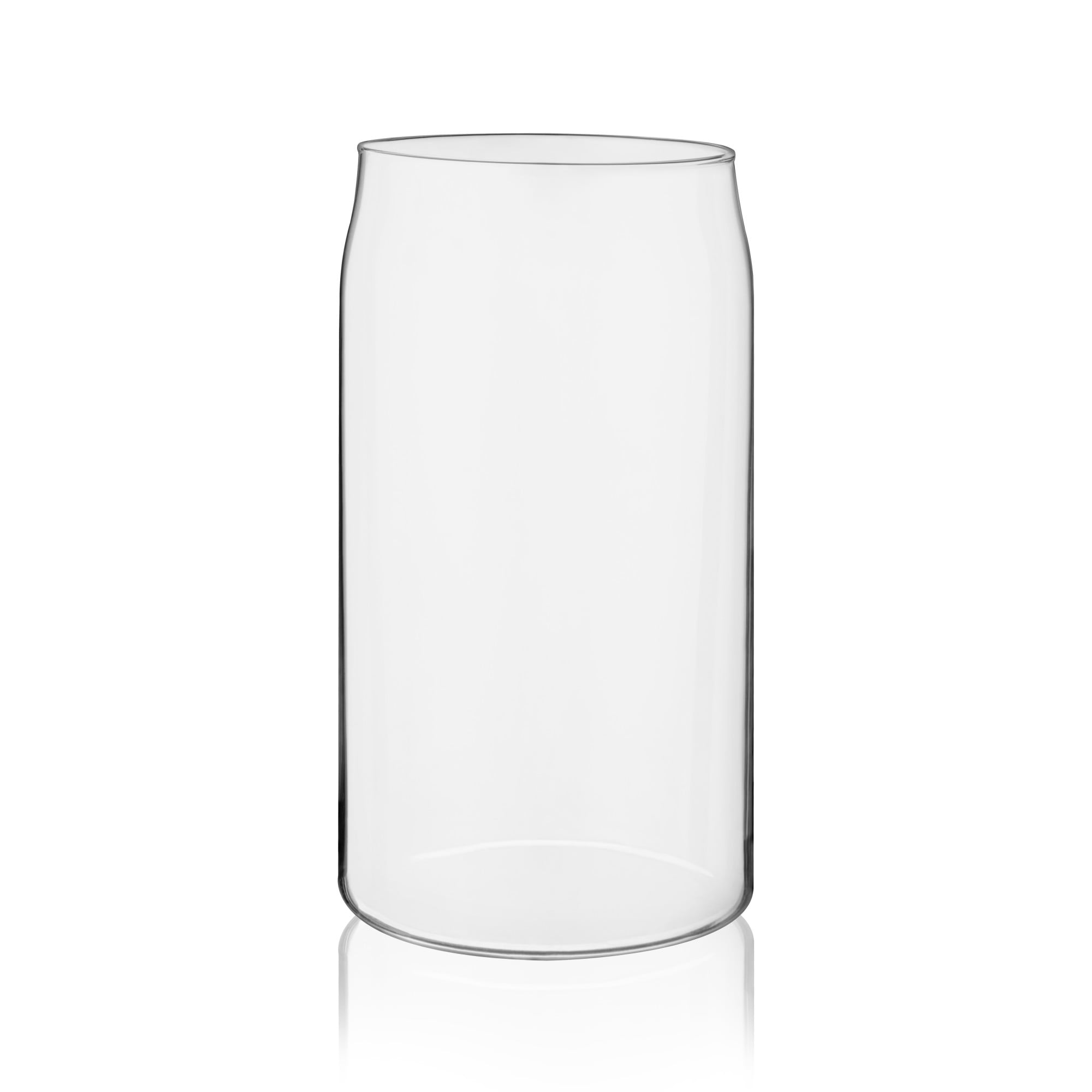 16 Ounce Beer Glasses, Set Of 6 Tin Can Shaped Pint Glasses - Wide Rim,  Dishwasher Safe, Clear Crystal Glass Novelty Drinking Glasses, Lead Free,  For Beers, Ales, Or Cocktails - Restaurantware