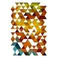 thumbnail image 2 of OnRei 19x24 White Modern Wood Framed Museum Art Print Titled - Lava Triangles, 2 of 4