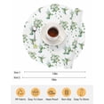 thumbnail image 6 of 15 Inch Round Placemats Set of 4, Summer Botanical Non Slip Heat Insulation PP Table Mats, Green Spring Floral Birds Watercolor Washable Place Mats for Kitchen Dining Party Table Decor, 6 of 7