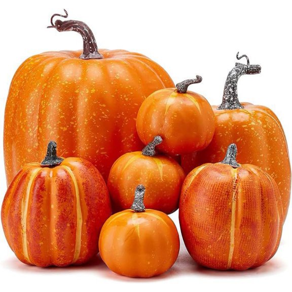 7PCS Simulated pumpkin Festival Decoration Suit Foam Artificial Thanksgiving room decor