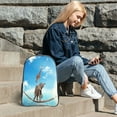 thumbnail image 6 of Susaid Elephant Giraffe Print Clear Backpack See Through Transparent Plastic Clear Bookbags for School, College, Stadium,Work, 6 of 7