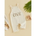 thumbnail image 3 of Bagilaanoe Toddler Baby Boys Girls One-pieces Letters Embroidery Sleeveless Jumpsuit 6M 12M 18M 24M 3T Kids Romper Birthday Clothing, 3 of 7