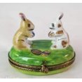 thumbnail image 2 of Two Easter Rabbits Limoges Box Limoges Box Porcelain Figurine, 2 of 2