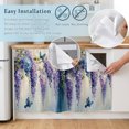 thumbnail image 5 of Purple Lavender Small Sink Skirt 10"Wx11"L,Dustproof Under Sink Curtain with Self Adhesive Tape,Butterfly Flower Abstract Brush Artwork Cabinet Curtain Cover for Bathroom Vanity,Kitchen Storage Shelf, 5 of 9