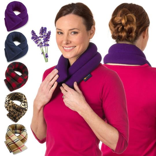 Sunny Bay Lavender Neck Wrap, Extra Long Microwavable Moist Pad