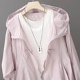 thumbnail image 7 of Unir Lightweight Summer Sun Shrug Jacket for Women, Hooded Zip Front, Breathable Polyester Casual Outerwear, 1 Piece, M-XXL, Plus Size Friendly, 7 of 7