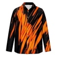 thumbnail image 4 of Lumtrix Men's Shirt Neon Print Casual Button Down Collar Shirts Long Sleeve Hippie Hawaiian Dress Shirts for Men Orange L, 4 of 5