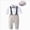 A56-Silver, variant on 0-3 Months Toddler Boy 3Pcs Formal Suit Short Sleeve Romper + Suspender Shorts + Bow Tie With Hat Kids Gentleman Wedding Baptism Outfit,Summer Birthday Party Cake Smash Infant Outfits Sets,Blue