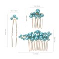 thumbnail image 4 of KAKOWELY juego de tocados de novia para boda, peinetas para mujer, horquillas para novia, accesorios para el cabello de novia, 4 of 5