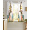 thumbnail image 4 of Easter Bunny Eggs Sheer Curtains 39 Inch Length 2 Panels Set for Living Room/Bedroom, Spring Tulip Daisy Flowers Leaves Country Kitchen Curtains Grommet Curtains Window Treatments 27.5"x39"x2, 4 of 7