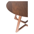 thumbnail image 5 of Round Walnut Dining Table - Mid-Century Modern Table, 47" Diameter, Compact Dining Room Table, 5 of 9