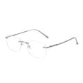 thumbnail image 2 of Gafas de miopía ligeras sin marco, estilo retro de puro deseo, belleza sencilla, aspecto de rostro femenino, gafas de lectura pequeñas anti-luz azul HD, 2 of 2