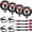 Red, variant on 4 Pack Car Tie Down Straps for Trailers - 2" x 96" - 9900LBS Break Strength - Tire Ratchet Straps with Heavy Duty Chain Anchors for Hauling UTV, SUV, Truck, Any Cars