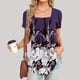 thumbnail image 2 of Blusa con estampado de manga corta y cuello cuadrado informal cómoda a la moda para mujer OAVQHLG3B Store  lin121212, 2 of 4