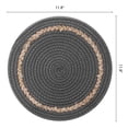 thumbnail image 5 of Set of 6 Farmhouse Woven Placemats for Dining Table Decor - Indoor, Washable, Wipeable Kitchen Table Mats Dark Gray 11.8x11.8inch, 5 of 5