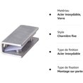 thumbnail image 5 of Paquete de 2 clips de fijación para puerta de ducha de vidrio, bisagra fija de acero inoxidable, montaje en pared de 8 mm a 12 mm brillar Electrónica, 5 of 5