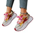 thumbnail image 5 of Willtoo Women's Fashion Chunky Platform Sneakers Arch Support Colorful Platform Sneakers Non-Slip Breathable Athletic Shoes, 5 of 5