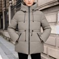 thumbnail image 2 of Winter Coats for Women Winter Coat Warm Thermal Insulated Hooded Jacket With Slim Fit Waist For Cold Weather Windproof Outdoor Activities Casual Fashion Winter Jackets for Women, 2 of 7