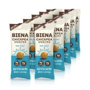 (10 pack) BIENA Chickpea Snacks, Sea Salt Gluten Free Vegan Dairy Free Plant-Based Protein (10 Count Snack Pack) (Packaging May Vary)