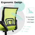 thumbnail image 4 of Furmax Mid Back office chair Mesh Desk Chair Swivel Ergonomic Lumbar Support Home Office Task Chair, Green, 4 of 7