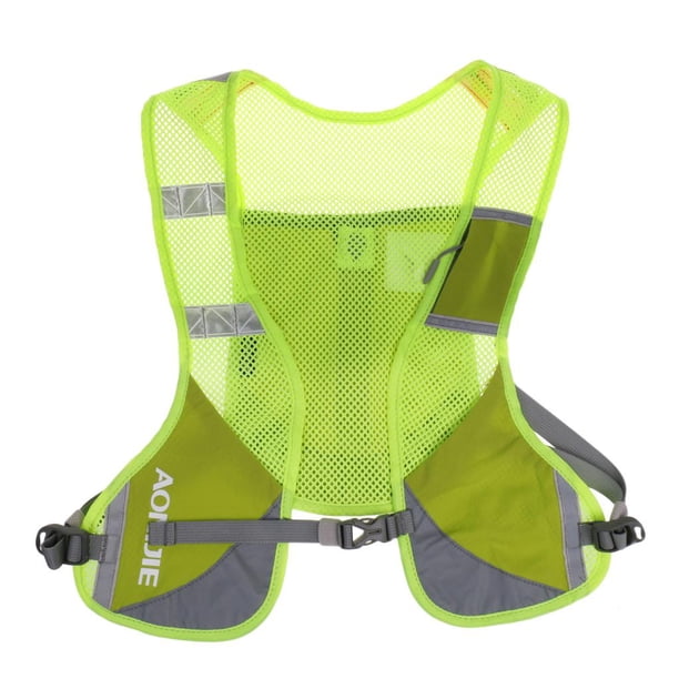 Mochila para correr para correr al aire libre, chaleco para ciclismo, mochila para ciclismo, hidratación para correr Verde Fluo Cola Chaleco de mochila de hidratación