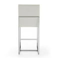 thumbnail image 6 of Manhattan Comfort Element 24.8" Faux Leather Counter Stool in White (Set of 2), 6 of 6