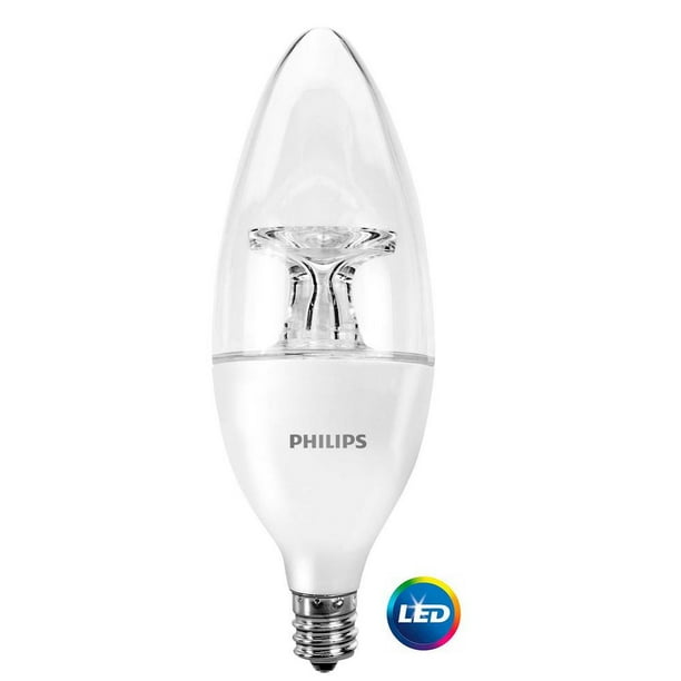 Philips LED Dimmable Decorative Light Bulb, B11, Soft White, 40 WE
