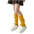 thumbnail image 2 of Kids Girls Plain Leg Warmer Girls School Dance Wear Legwarmer Tutu Fancy Kids Stretch Knee Leg Warmers Girls Ankle Comfort Fit Socks Kids's Knitted Ankle Warmers Warm and Stylish Yellow 5-16 Years, 2 of 7