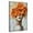 Orange, variant on ZHONGYUTONG Gold and Gray Red Floral Wall Decor Abstract Blooming Flowers Picture Prints Abstract Women Canvas Neutral Art Poster Paintings for Girl Bedroom Bathroom (12.00" x 18.00")