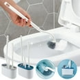 thumbnail image 2 of Lilixerw Set of Three Toilet Brushes,Toilet Brush and Holder,with Non-Slip Long Plastic Handle,Deep-Cleaning Toilet Bowl Brush,for Bathroom Cleaning, 2 of 7