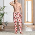 thumbnail image 4 of Salouo Strawberries Print Pajama Pants for Men, Lounge Pants Elastic Waistband Casual Men's sleepwear Loungewear Sleep Pajama Pant -X-Large, 4 of 7