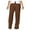 Brown, variant on Brondbend Women's Straight Leg Pants Casual Cotton Pants Womens Solid Color High Waisted Pleated Front Button Trendy Pants Regular Fit Fall Versatile Office Work Lightweight