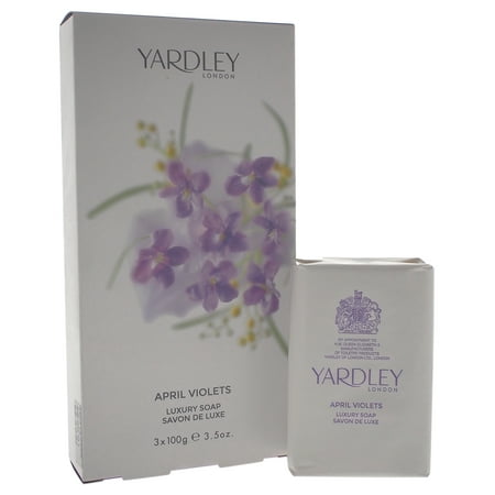 April Violets Luxury Bar Soap Set by Yardley London for Women - 3 x 3.5 oz (Best Luxury Soap Bar)
