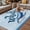Blue White, variant on Navy Blue Seahorse Outdoor Rug for Patio/Deck/Porch, Non-Slip Large Area Rug 4 x 6 Ft, Summer Coastal Bubbles Ocean Waves Indoor Outdoor Rugs Washable Area Rugs, Reversible Camping Rug Carpet Runner