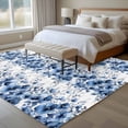 thumbnail image 4 of Large Area Rugs for Living Room Bedroom, Blue Floral 8'x10' Rug Washable Carpet Runner Indoor Outdoor, Vintage Farmhouse Garden Flower Leaves Non Slip Floor Mats Rug for Kitchen, Patio, 4 of 8