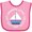Pink and Fuchsia, variant on Inktastic My Grandpa Loves Me Grandson Sailboat Boys Baby Bib