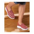 thumbnail image 3 of Silver Steps Feather Lite Walking Shoe, Slip-On Women’s Sneaker, Coral, Size 9, 3 of 5