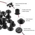 thumbnail image 4 of Uxcell 30 juegos de tornillos Chicago M4 x 6mm, tornillos de cabeza ranurada de metal para cuero, negro, 4 of 6