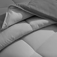 thumbnail image 3 of Bare Home Microfiber 4-Piece Light Gray/Gray Comforter, Gray Sheet Set Reversible Bed in a Bag, Twin, 3 of 6