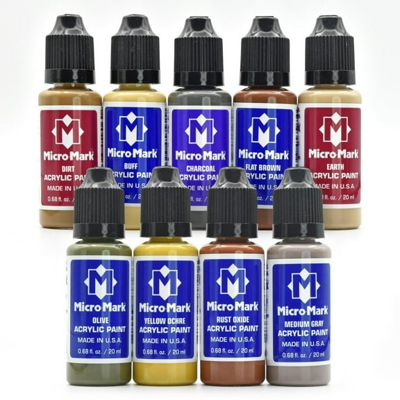 Micro-Mark Earthtones Acrylic Paint Set