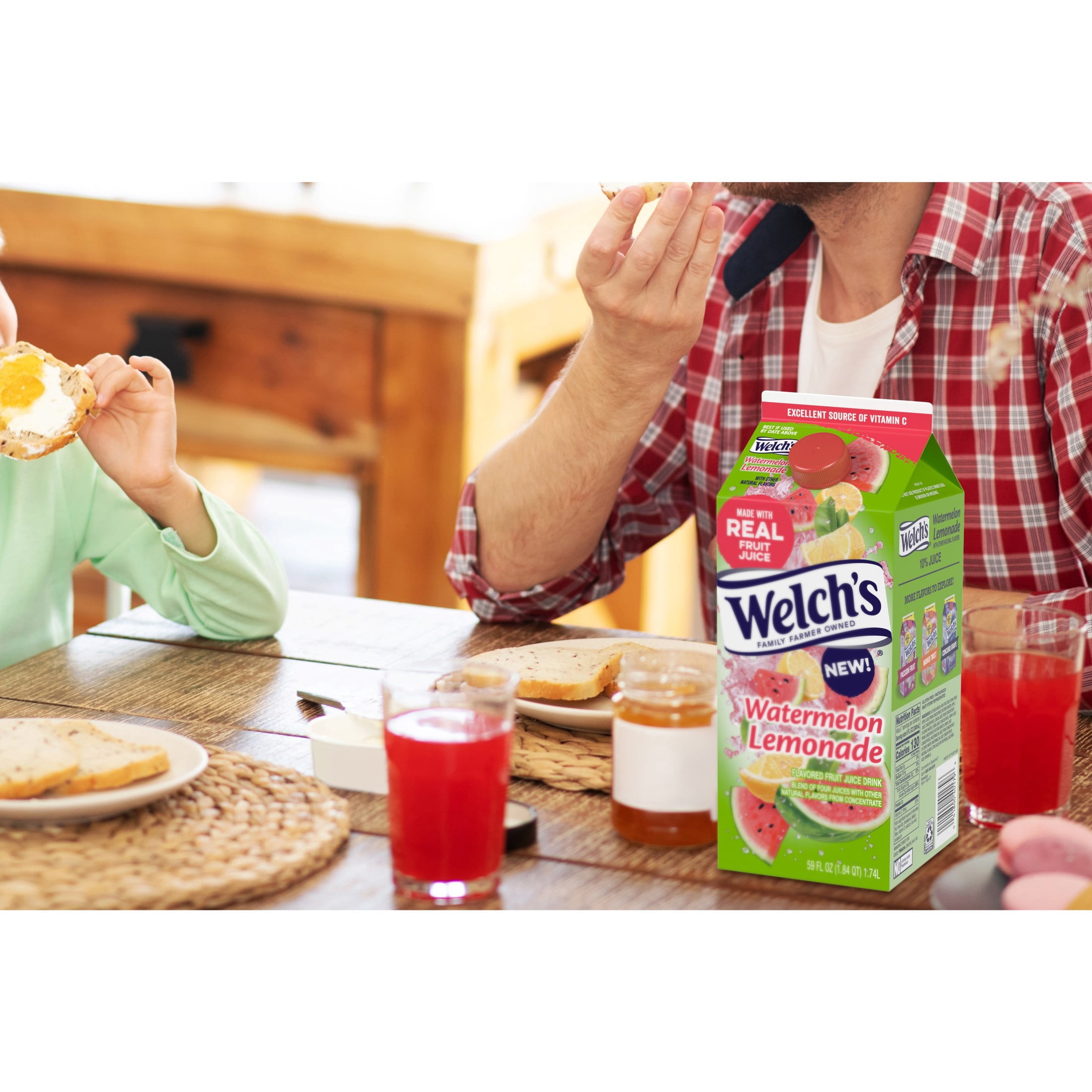 Welch's Watermelon Lemonade Fruit Juice Drink, 59 fl oz carton