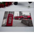 thumbnail image 2 of PKQWTM Red Buses Phone Box Kitchen Dining Table Mats Placemats Size 12x18 Inches, Set of 2 Pieces, 2 of 2