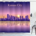 thumbnail image 1 of Ambesonne Kansas City Shower Curtain, Downtown Cityscape, 69"Wx70"L, Multicolor, 1 of 3