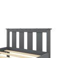 thumbnail image 5 of Twin Size Platform Bed, Solid Wood Twin Bed Frame with Headboard and Footboard, Bedroom Platform Bed Frame with Slat and Center Support Legs for Teens, Adults, No Box Spring Needed, Gray, 5 of 7